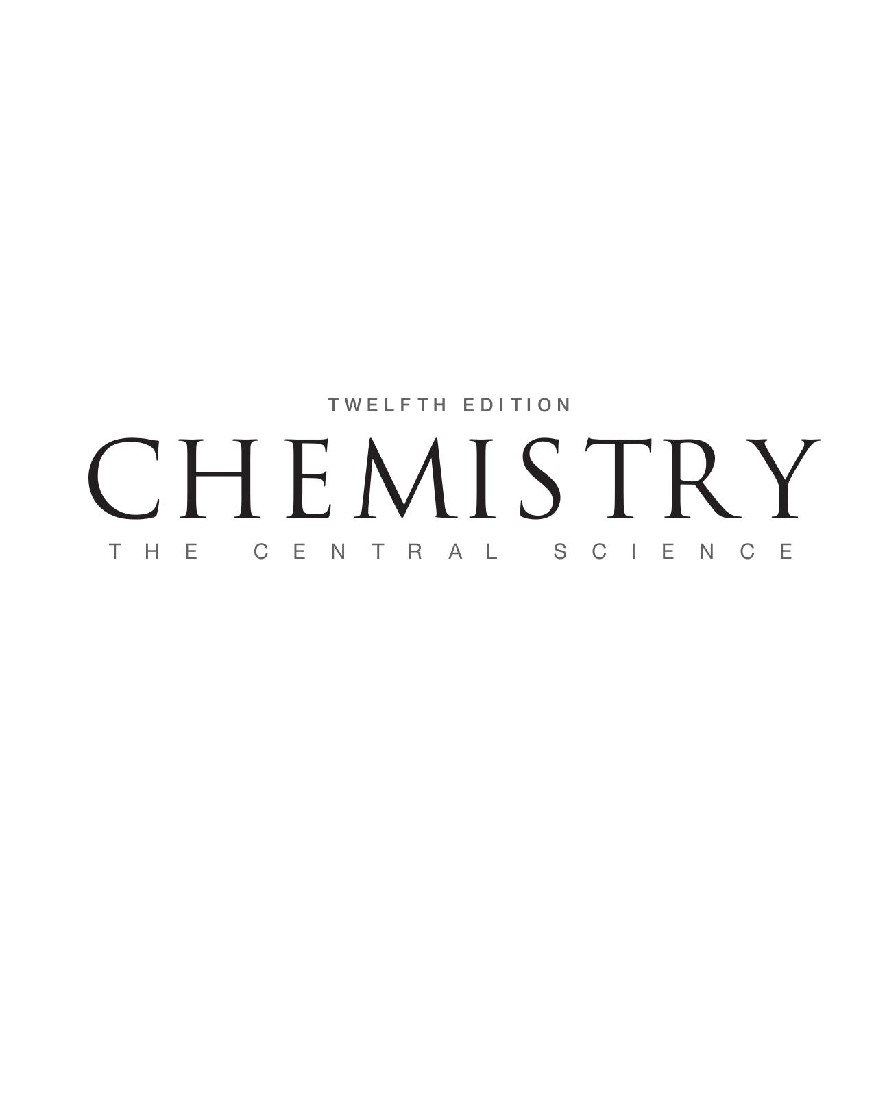 Chemistry the Central Science 12th Edition